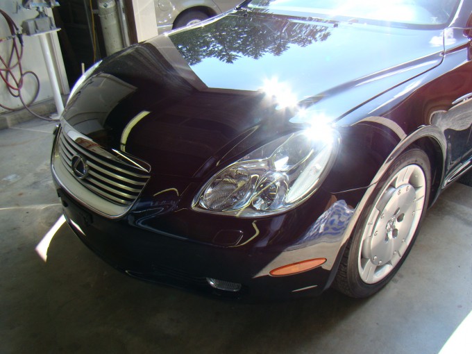 repaired hood and bumper