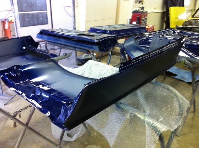 mustang hood painted