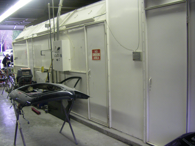 heated downdraft automotive paint booth